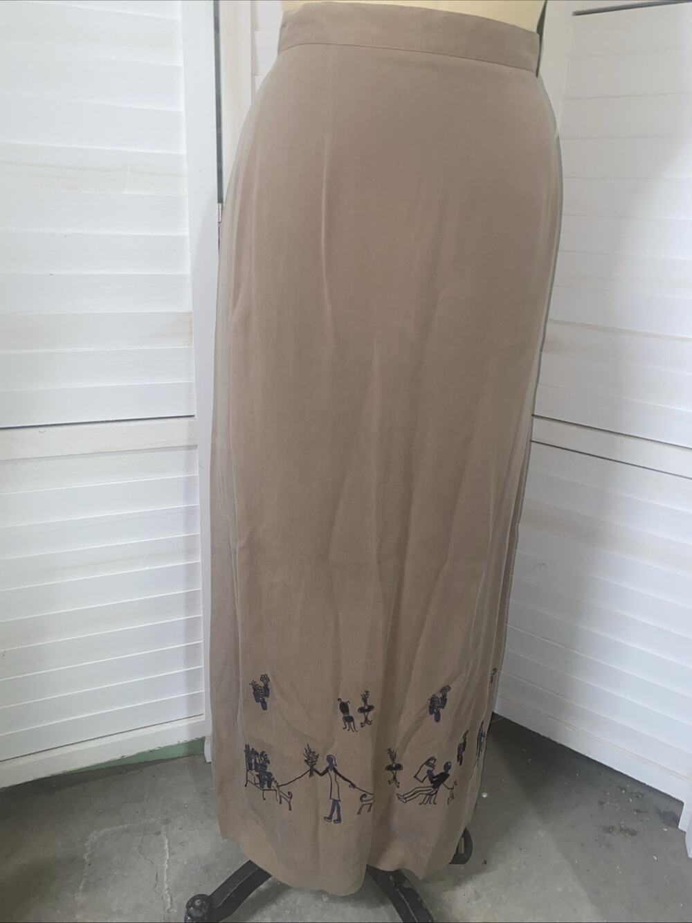 Vintage Stonebridge Maxi Skirt Broom Stick Sz XL Tencel Prairie BoHo Paris